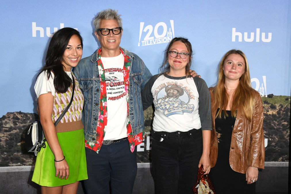 Emily Ting, Johnny Knoxville, Madison Clapp, and the unrelated Olivia Caldwell.