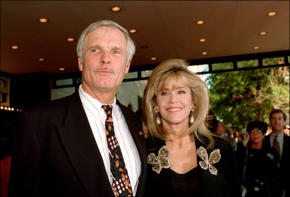 Media mogul Ted Turner and his wife actress Jane Fonda