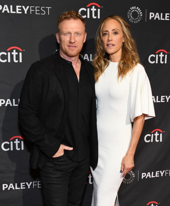 Kevin McKidd and Kim Raver attend PaleyFest LA 2023 - "Grey's Anatomy" at Dolby Theatre.