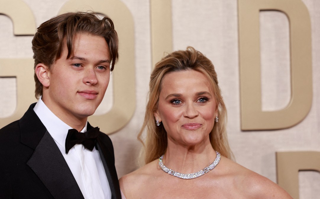 US actress Reese Witherspoon and her son Deacon Reese Phillippe