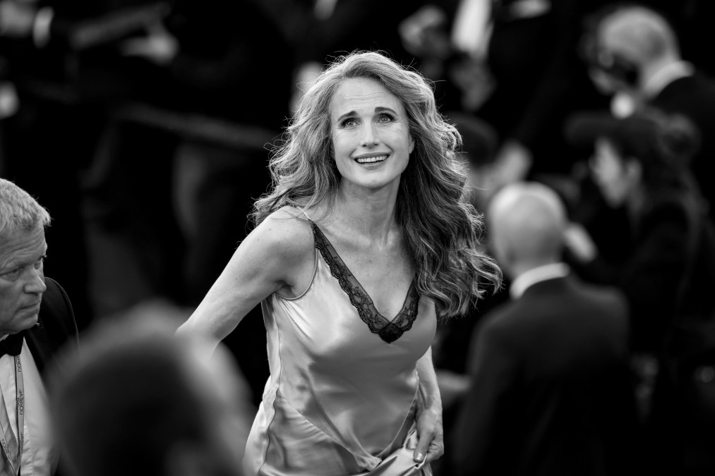 Andie MacDowell attends the "Dossier 137" (Case 137)" red carpet