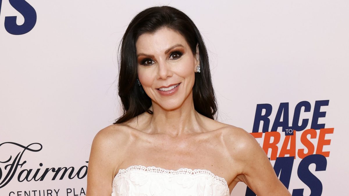 Heather Dubrow attends a red carpet event as she discusses RHOC Season 20.