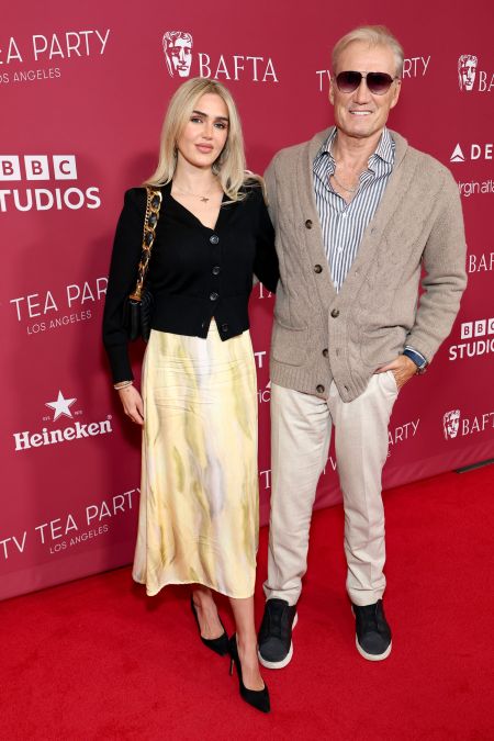 Emma Krokdal and Dolph Lundgren
