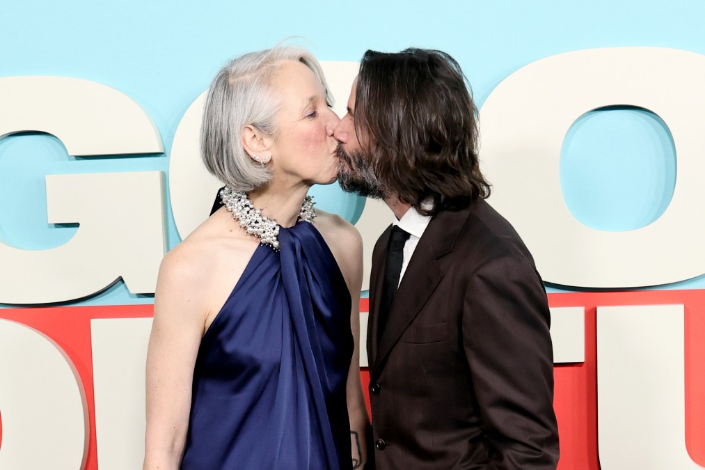 US visual artist Alexandra Grant and Canadian actor and musician Keanu Reeves