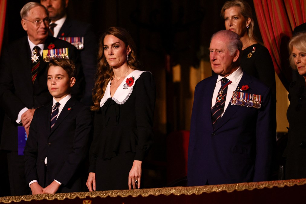 Princess Kate and King Charles with Prince George and Queen Camilla.