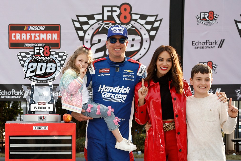 Kyle Busch, Lennix Busch, Brexton, Busch, and Samantha Busch