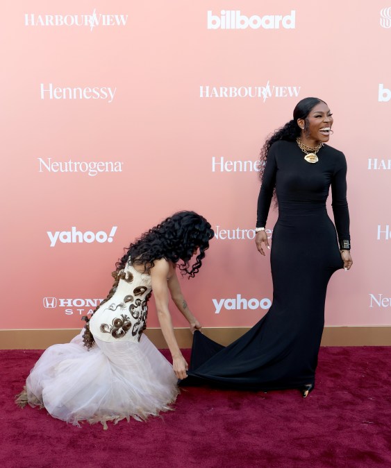 Teyana Taylor and her mom Nikki Taylor attend 2026 Billboard Women In Music