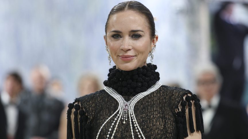 Emily Blunt arrives for the 2026 Met Gala celebrating "Costume Art" at the Metropolitan Museum of Art.