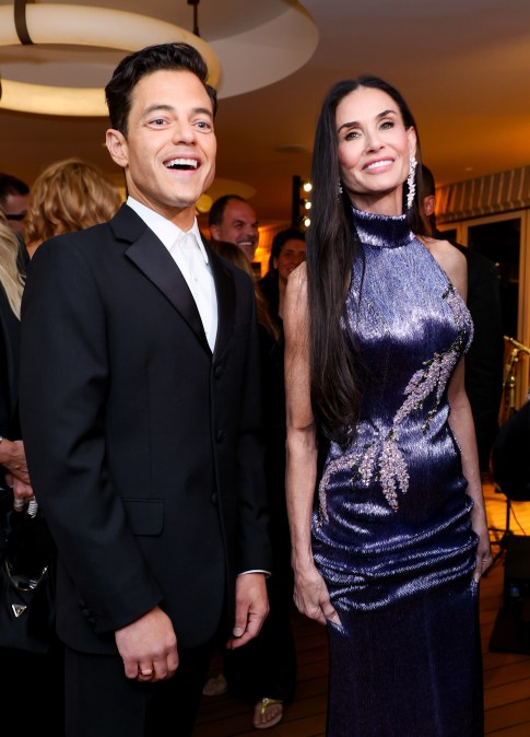 Rami Malek and Demi Moore