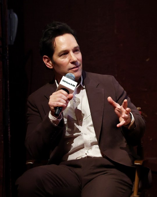 Paul Rudd speaks during SiriusXM event