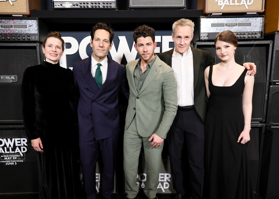 Paul Rudd with the cast of "Power Ballad."