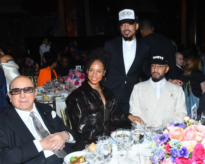 Clive Davis, Alicia Keys, Chance The Rapper and Swizz Beatz