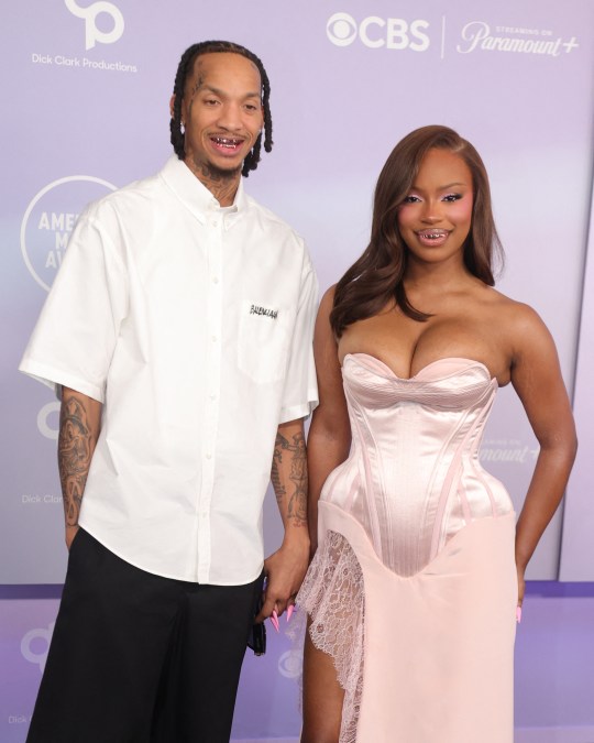 Stunna 4 Vegas and Monaleo on the American Music Awards of 2026 red carpet.