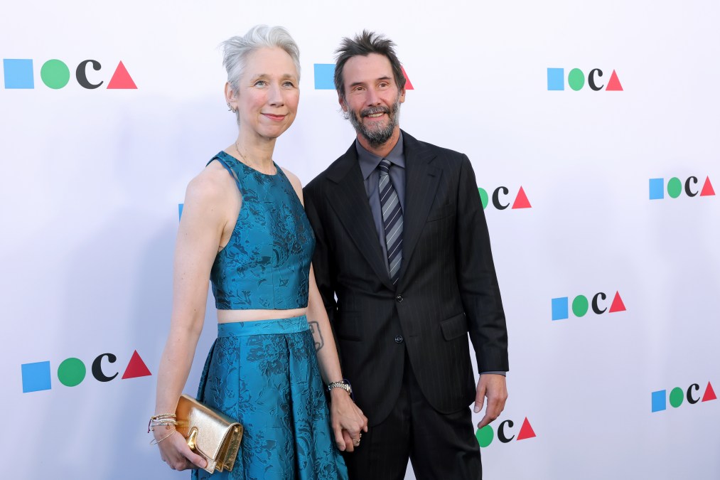 US visual artist Alexandra Grant and Canadian actor and musician Keanu Reeves