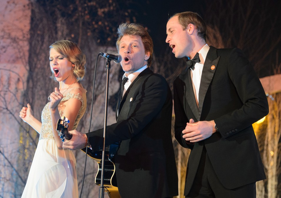 Prince William, Taylor Swift, and Jon Bon Jovi