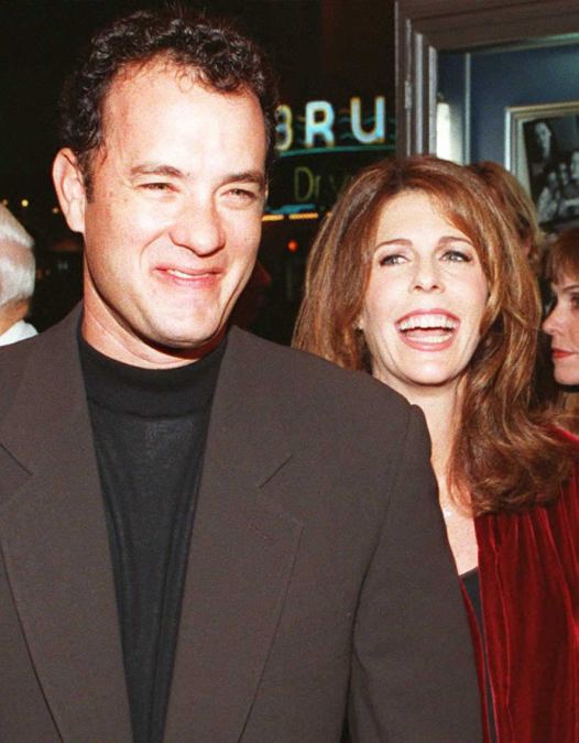 US actor Tom Hanks (L) and his wife, actress Rita Wilson (R)