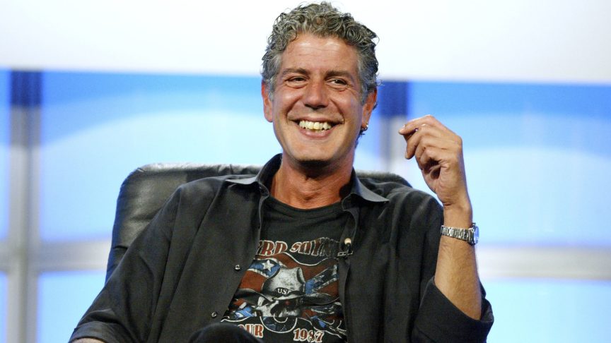 Anthony Bourdain attends the panel discussion for "Anthony Bourdain: No Reservations."