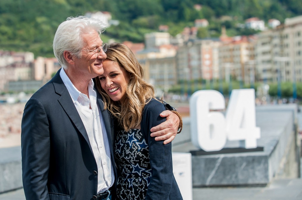 US actor Richard Gere (L) and Spanish publicist Alejandra Silva