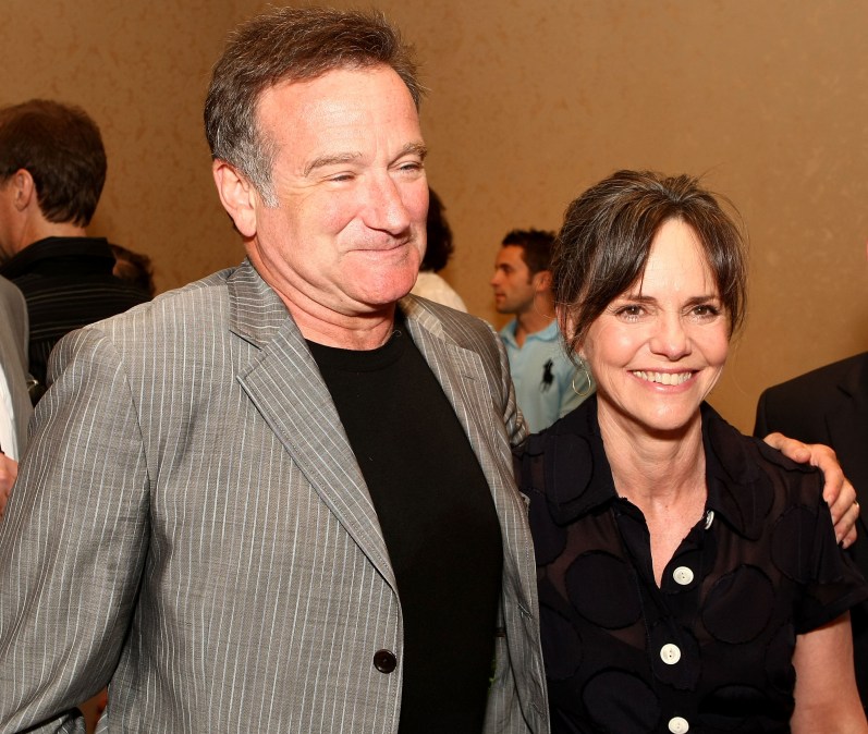 Actor Robin Williams and actress Sally Field