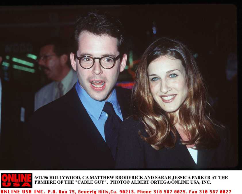 MATTHEW BRODERICK AND SARAH JESSICA PARKER AT THE PREMIERE OF "THE CABLE GUY"