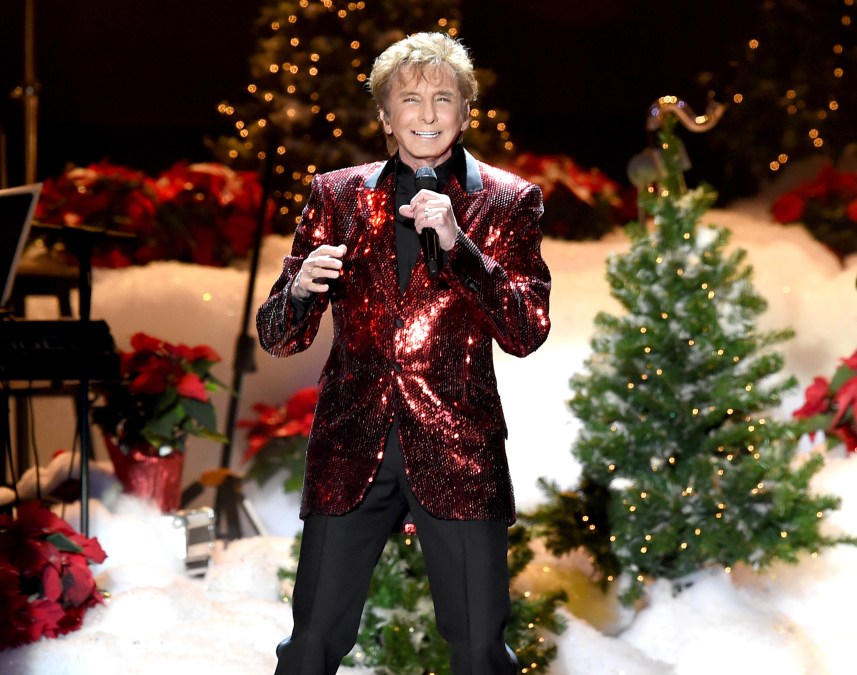 Singer Barry Manilow performs during A Very Berry Christmas