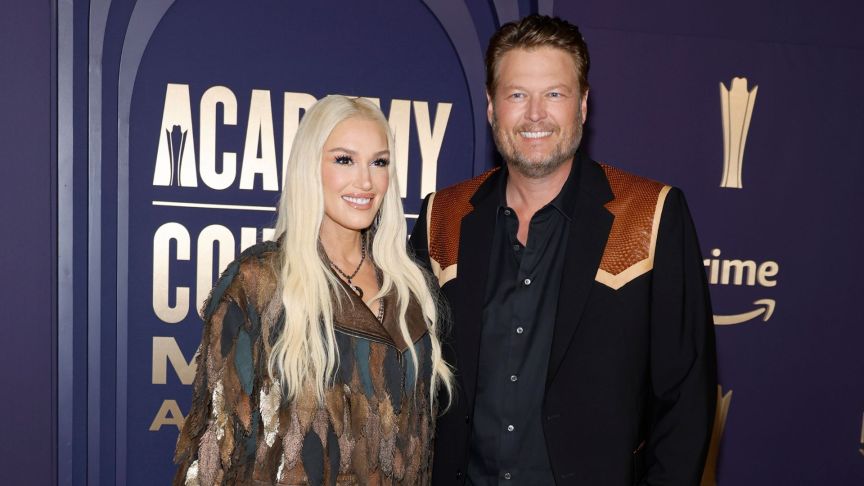 Gwen Stefani and Blake Shelton attend the 59th Academy of Country Music Awards at Omni Frisco Hotel at The Star on May 16, 2024