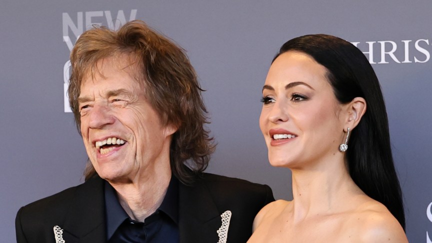 Mick Jagger and Melanie Hamrick pose for photos