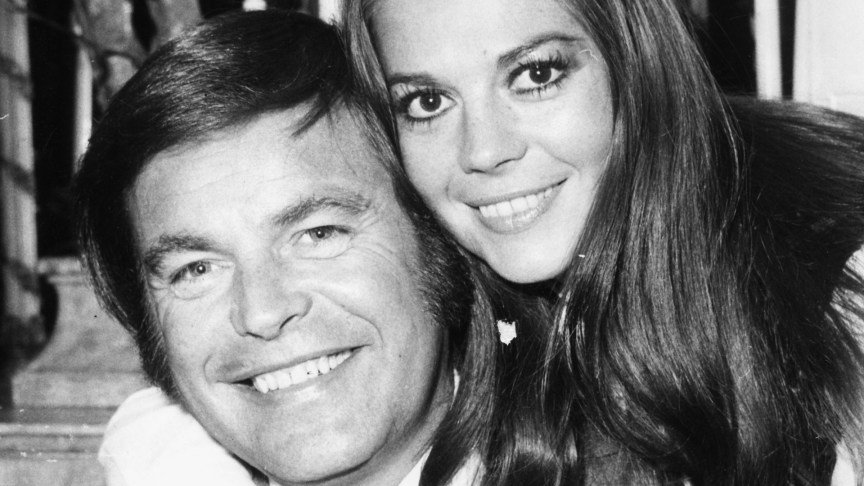 Natalie Wood and Robert Wagner smile for a photo