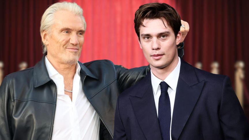 Nicholas Galitzine and Dolph Lundgren