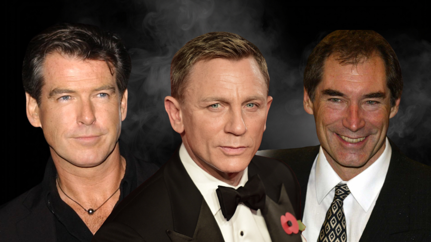 James Bond stars Pierce Brosnan, Daniel Craig and Timothy Dalton