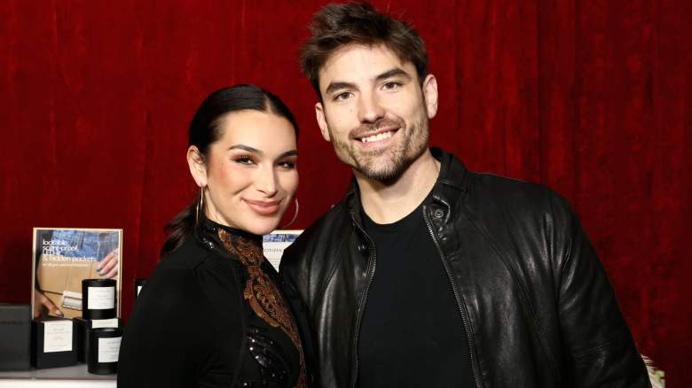 Ashley Iaconetti and Jared Haibon attend iHeartRadio 102.7 KIIS FM's Jingle Ball 2023 Gift Lounge at The Kia Forum on December 01, 2023 in Los Angeles, California