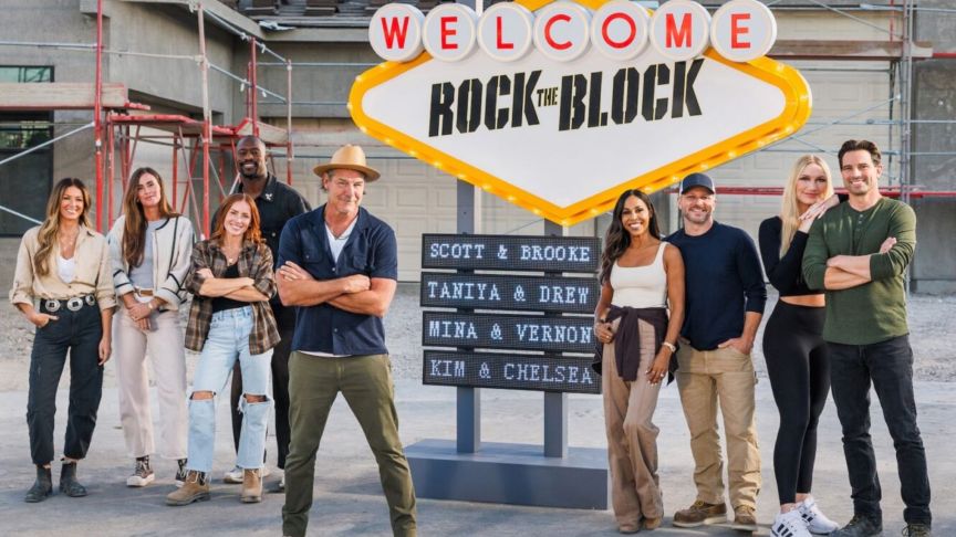 Ty Pennington with the cast of Rock the Block season 7