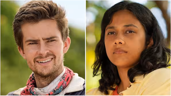 "Survivor 50" castaways Charlie Davis and Kamilla Karthigesu.