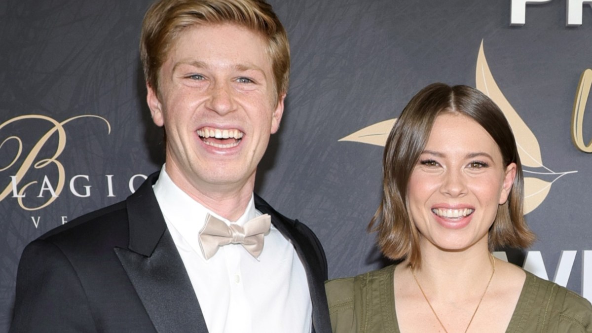 Robert and Bindi Irwin on a red carpet