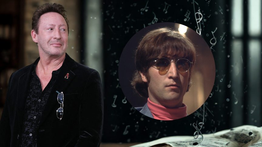 Julian Lennon and John Lennon.