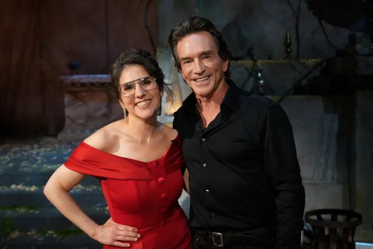 Aubry Bracco and Jeff Probst