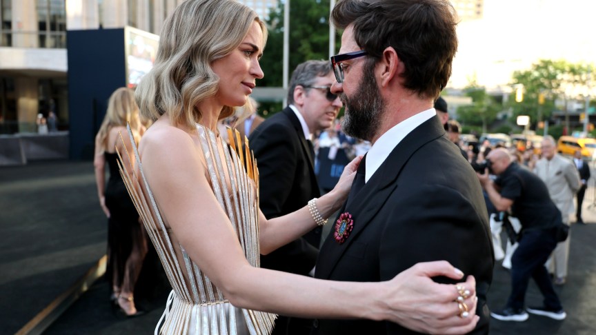 Emily Blunt and John Krasinski attend the "Disclosure Day" premiere