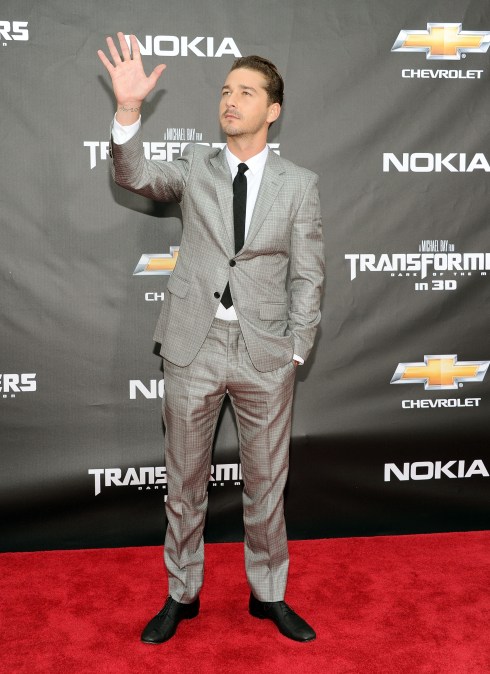 Shia LaBeouf at the premiere of "Transformers: Dark of the Moon" in 2011.