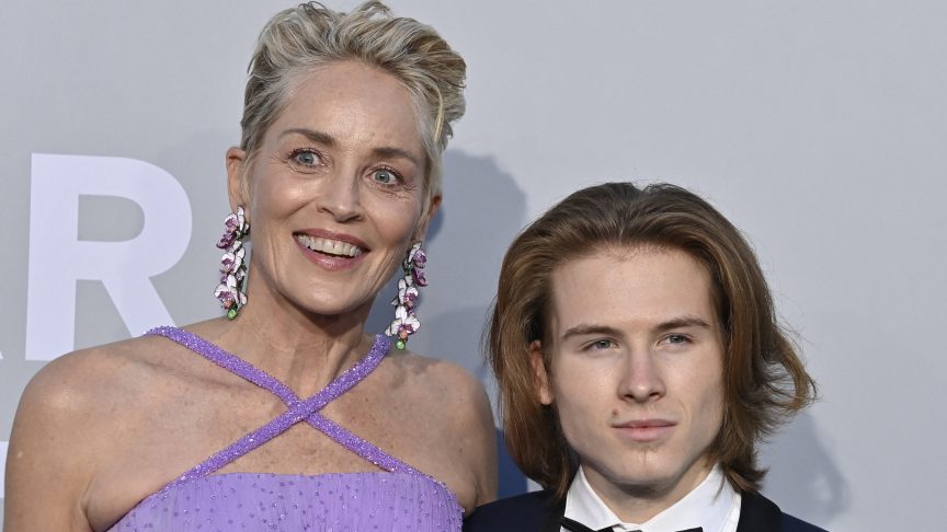 Sharon Stone and Roan Joseph Stone.