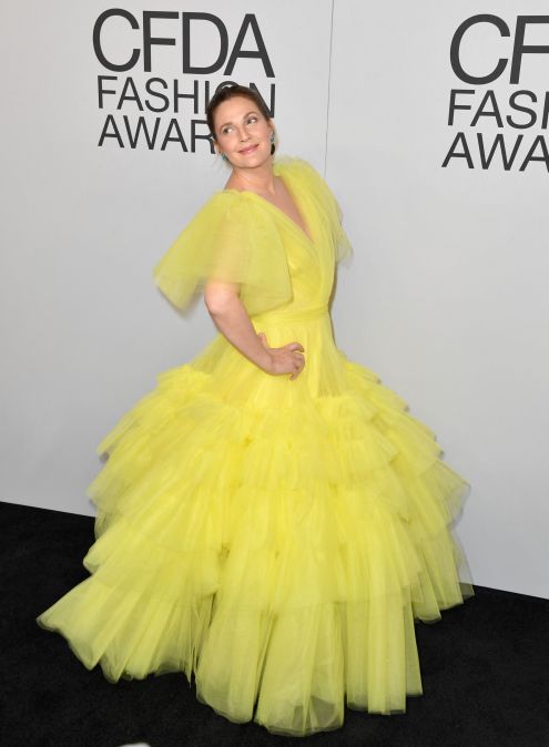 Drew Barrymore at the CFDA Fashion Awards in 2021.