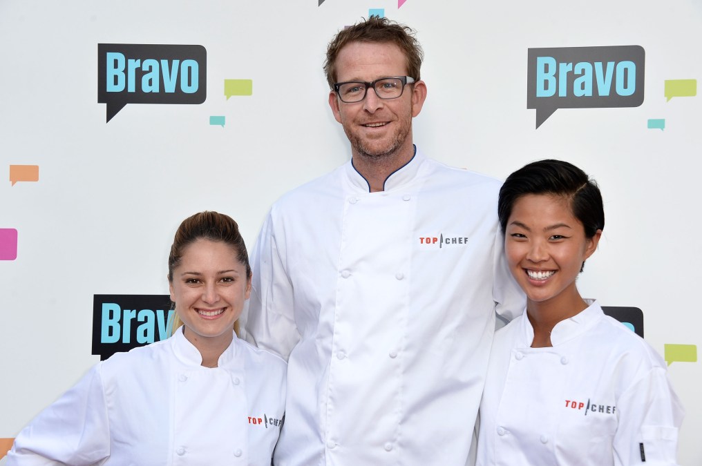 Top Chef Television Personalities CJ Jacobson, Brooke Williamson, Kristen Kish arrive at Bravo Media's 2013 "For Your Consideration" Emmy Event at Leonard H. Goldenson Theatre on May 22, 2013 in North Hollywood, California.  