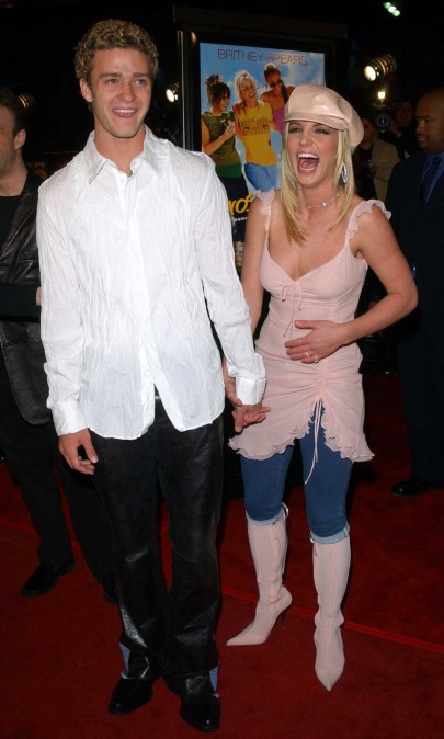 Justin Timberlake and Britney Spears at the premiere of "Crossroads" in 2002.