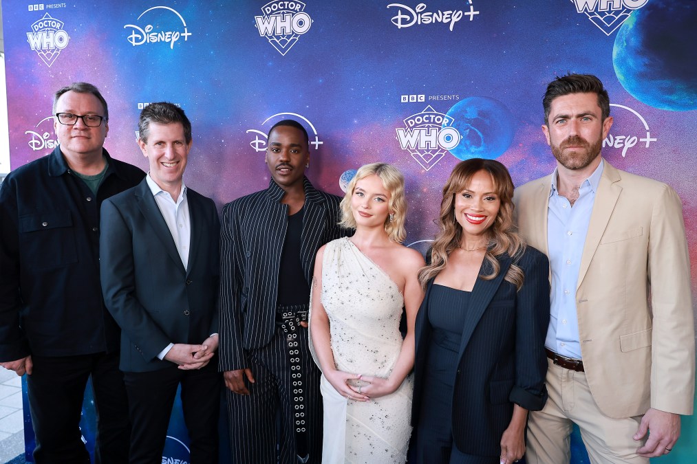 The recent "Doctor Who" cast and crew with members with Disney+ reps.