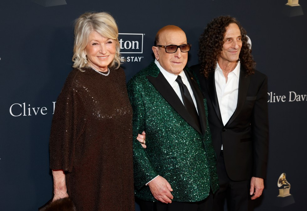 Martha Stewart, Clive Davis, and Kenny G