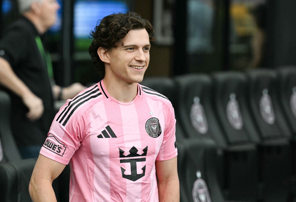 Tom Holland at Inter Miami CF vs Philadelphia Union in May.