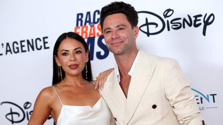 Janel Parrish and Sasha Farber attend the 33rd Annual Race To Erase MS Gala at Fairmont Century Plaza on June 05, 2026 in Los Angeles, California.
