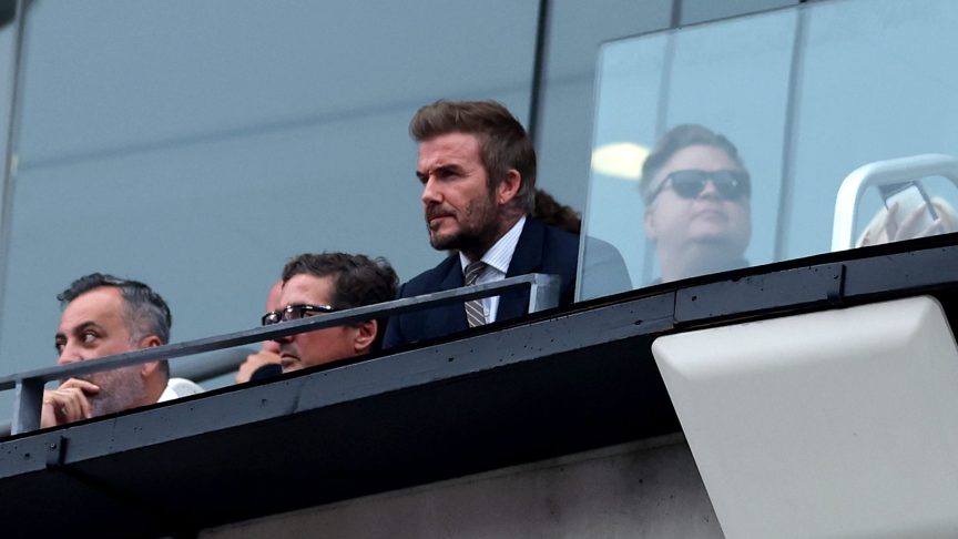 David Beckham at the England vs Panama match at the 2026 FIFA World Cup.