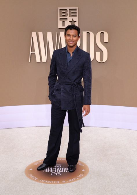 Jaafar Jackson on the 2026 BET Awards red carpet.