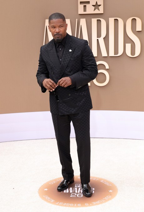 Jamie Foxx on the 2026 BET Awards red carpet.
