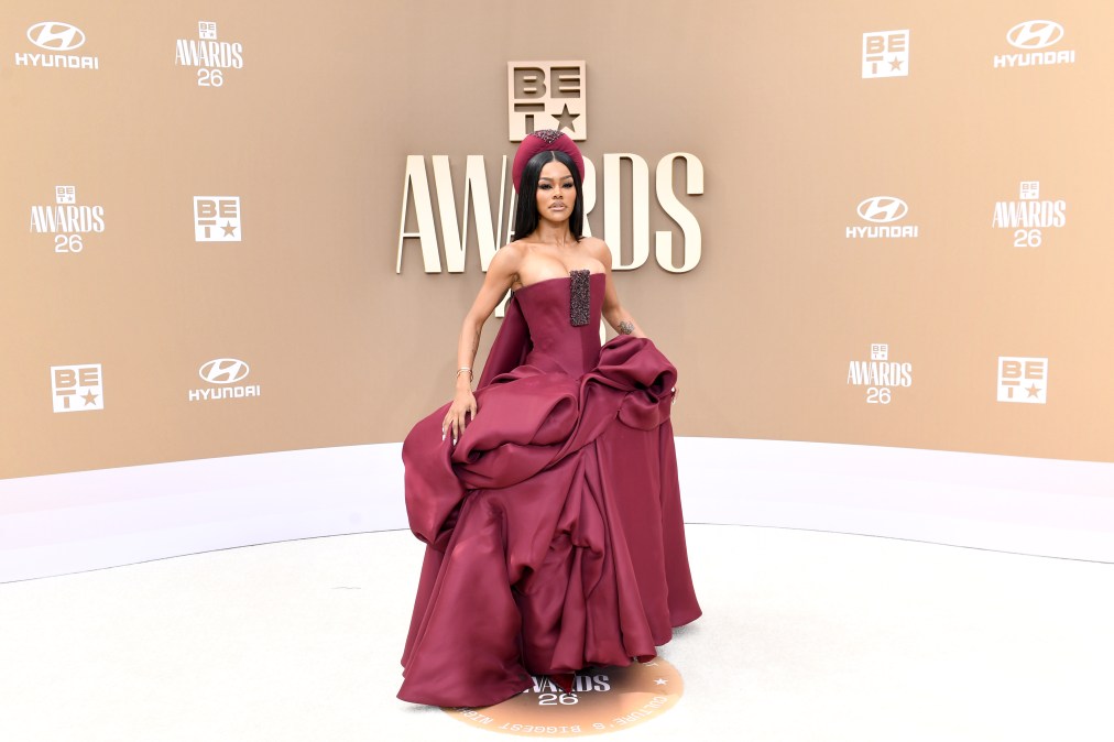 Teyana Taylor on the 2026 BET Awards red carpet.